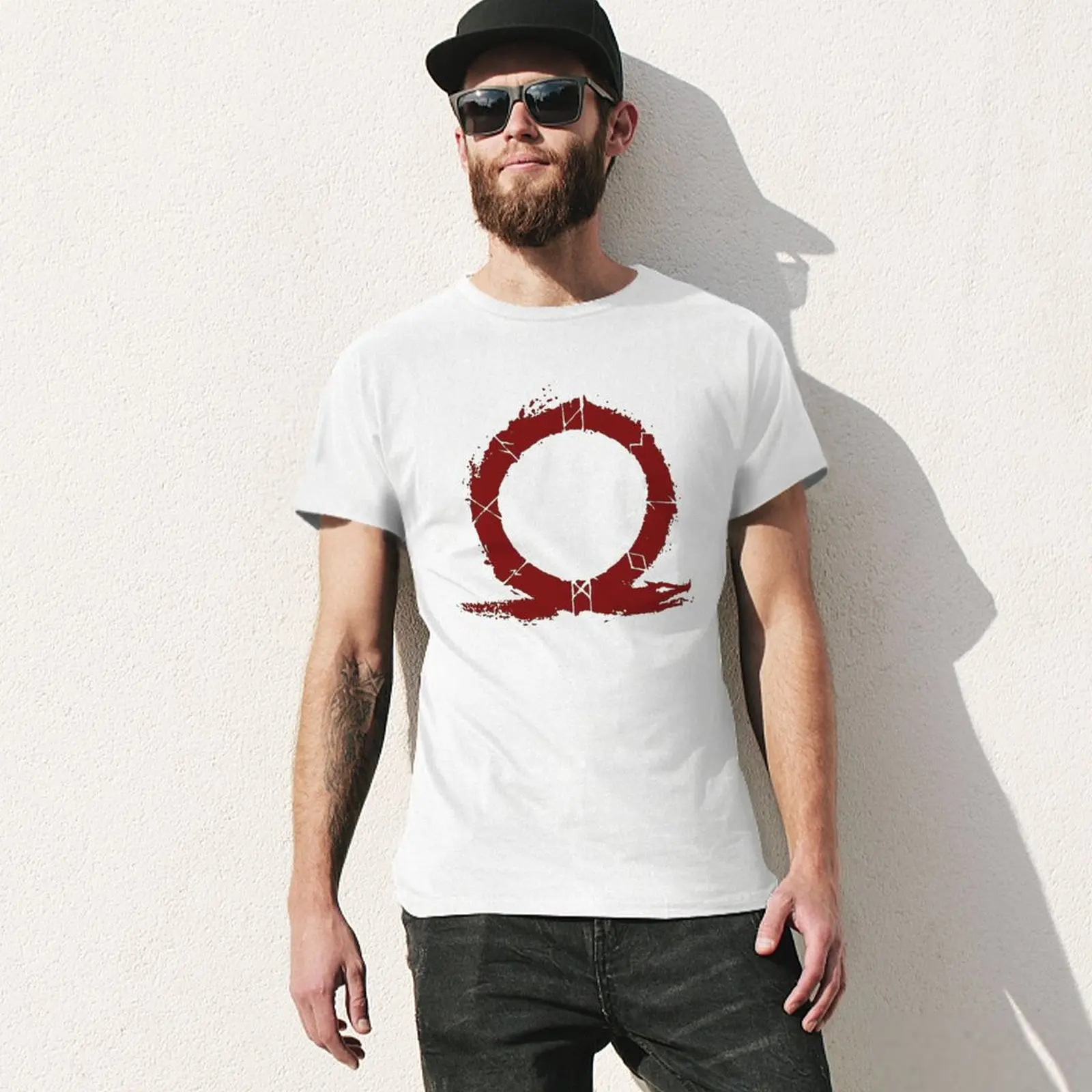 T-Shirt Per Adulti Graphic Top Qualityfresh Tees God Of War Rune 3 Tees Graphic Cool Activity Competition Eur Size