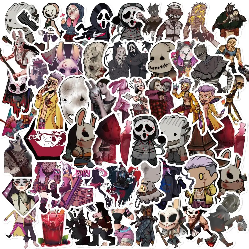 50Pcs Retro Dead By Daylight Sticker Cartoon Creative Graffiti Ipad Bagagli Decorazione Per Chitarra Adesivo Impermeabile All'Ingrosso