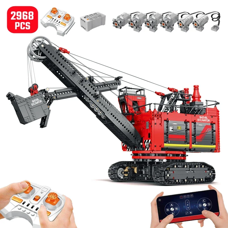 22014 Engineering building block mechanical power electric shovel