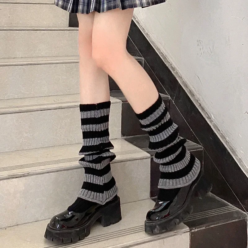 Description Picture 4 of itemLolita Leg Warmers Y2K Girls Long Socks Women Wool Knitted Foot Cover Arm Warmer Autumn Winter Crochet Heap Socks Boot Cuffs