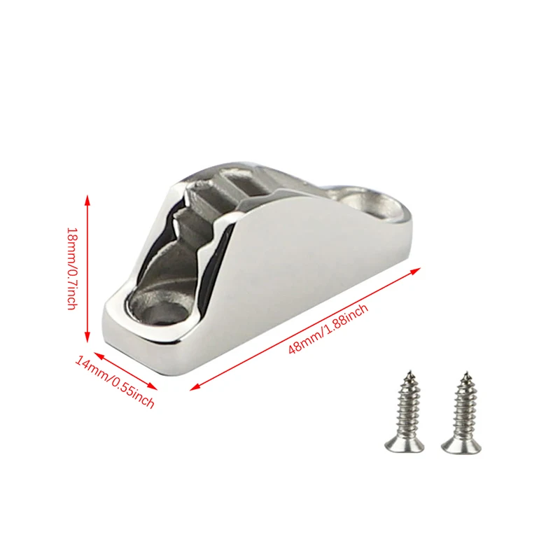 Stainless Steel Boat Clam Cleat Rope Parts Sailing Kayak Accessories Hardware Inox