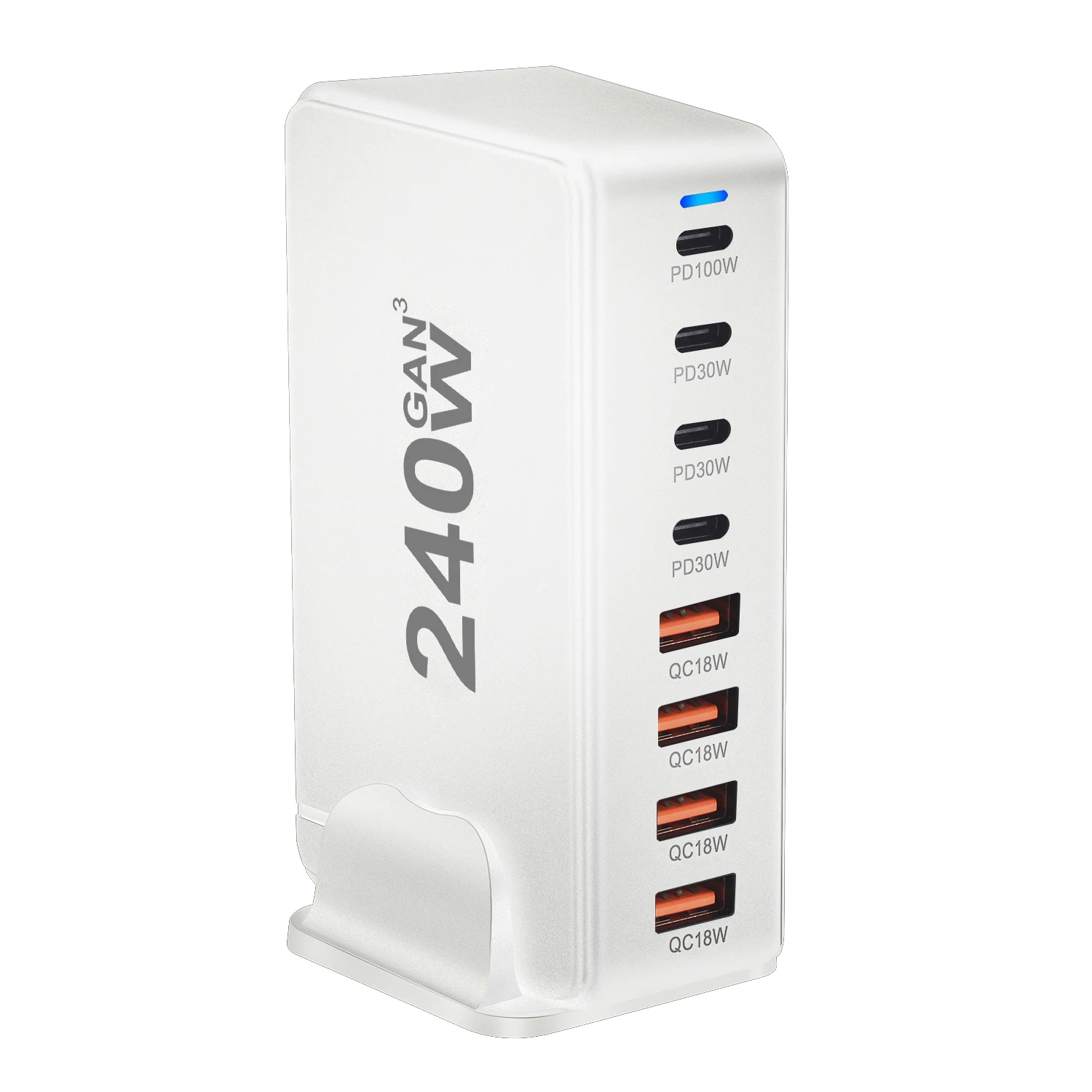 GaN Desktop Charger 8 USB-C Ports PD 3.0 Quick Charge