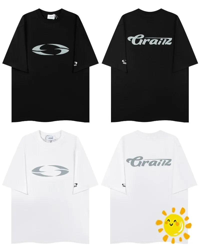 

High quality Grailz T Shirts Men Women Black White Short Sleeve Tee GRZ T-Shirt Inside Tags