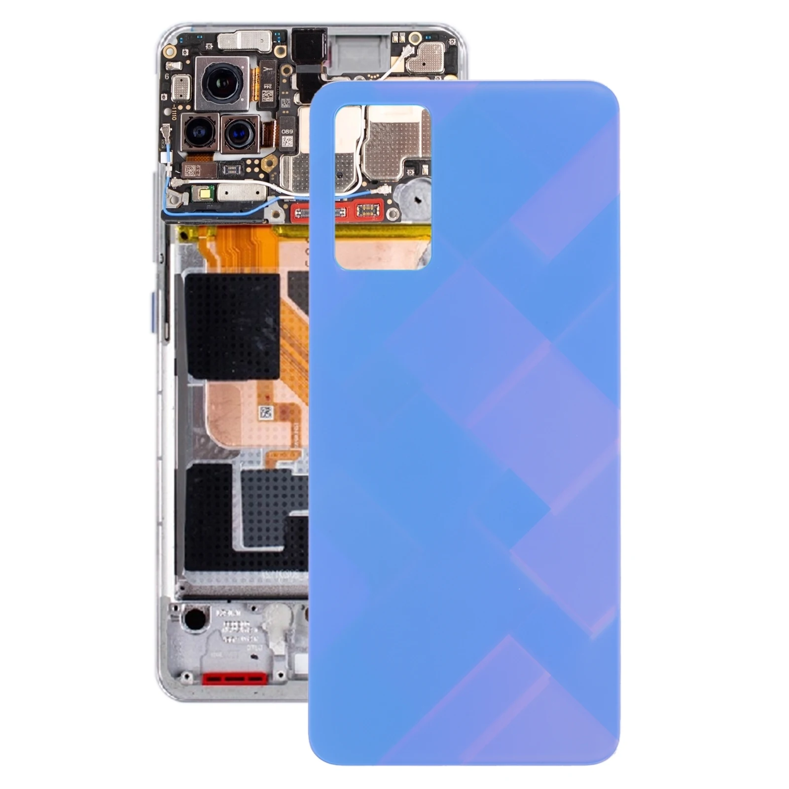 

Стеклянная задняя крышка батарейного отсека для vivo V21e / Y73 V2059 V2146 V2061 Замена заднего корпуса телефона чехол