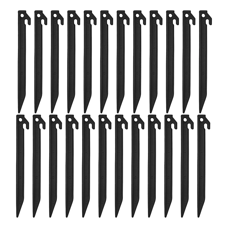 24 Pieces Plastic Inflatable Stakes 8.8 Inch Yard Fixed Stakes Anchoring Garden Decoration