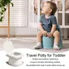 Portable Toddler Potty Folding Travel Car Potty Folding Portable Potty For Travel Small & Convenient With Absorbent Paper 4