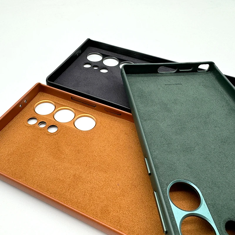 For Samsung Galaxy S24 Ultra/Plus Eco-Leather Case High Quality Soft Silky Touch Cover For Galaxy S24 Ultra S24 Plus s24+ Case