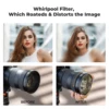 K&F Concept  Spiral Halo Camera Lens Filter 58mm 67mm 72mm 77mm 82mm Premium Optical Glass Halo Swirl Special Effect Filter 4