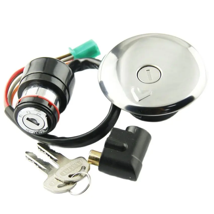 Motorrad-Zündschloss, Tankdeckel, Sitzschloss und Schlüssel-Set für Suzuki GN125 GN 125 1982 1983 1984-2001 für Suzuki GN125 Fuel Tan – Detail 1