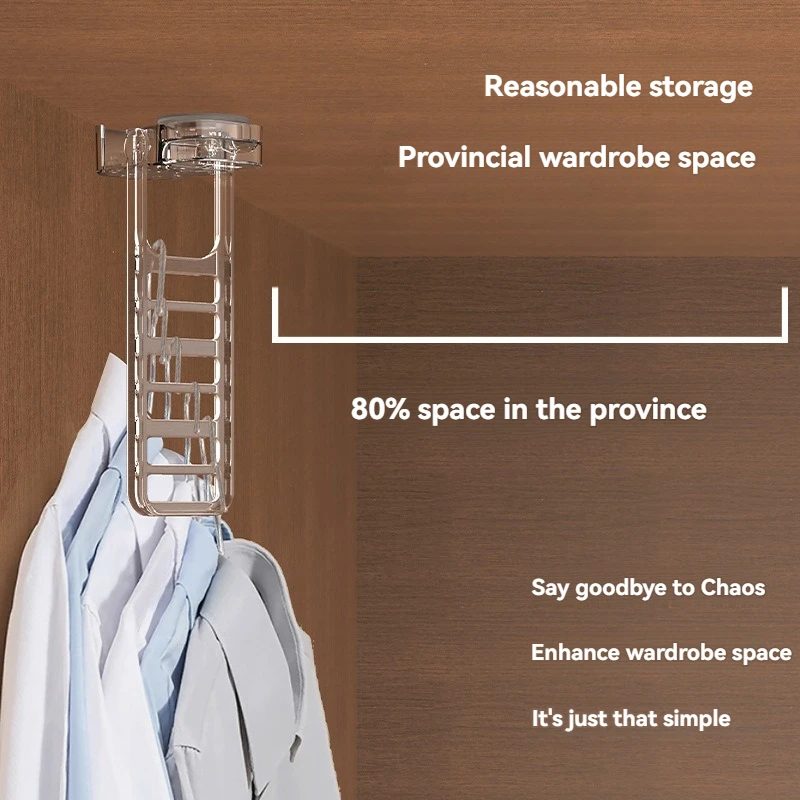 Wall Mounted Foldable Drying Rackwith suction Clothes Loop Hanger Rack Windproof clothes Dryer Invisible Wall Hanging Organizers 3