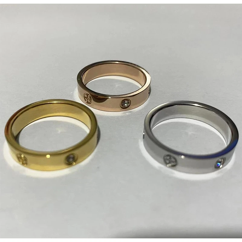 指輪・リング Crystal Chain Bold Ring ( 2 COLOR) Gold ring with diamonds W425