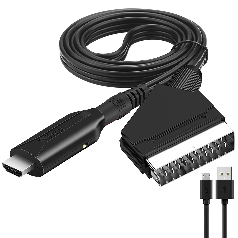 Convertitore SCART A HDMI - Adattatore Per TV Vecchie, Uscita 1080P, Plug And Play