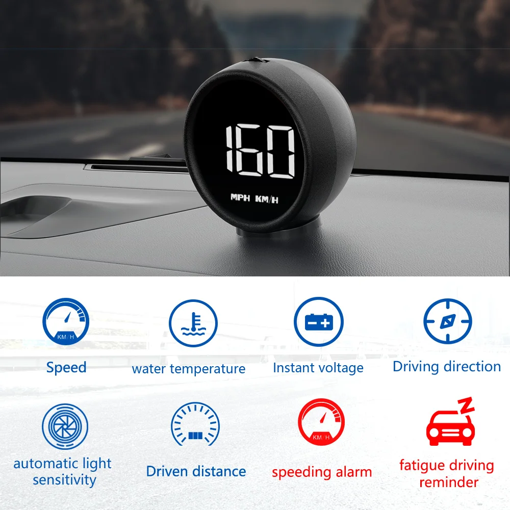 Head Up Display WiiYii G1 Car HUD OBD2 GPS On-board Computer Digital Head Up Display Auto Speedmeter Speed Windshield Projector For All Car