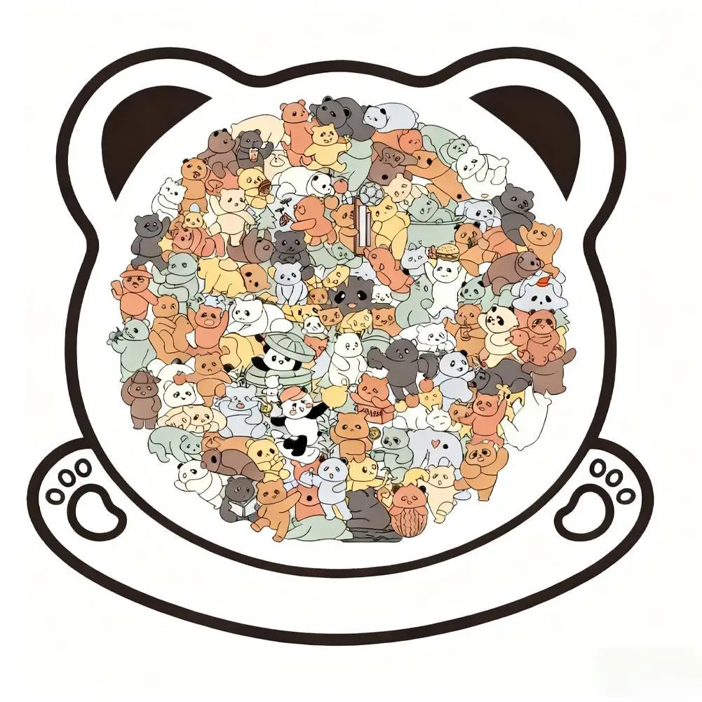 135pcs Cute Dog and Bear Shape Wooden Puzzle Irregular Animal Stress-Relief Game Jigsaw Home Decor Puzzle Gifts For Pet lovers
