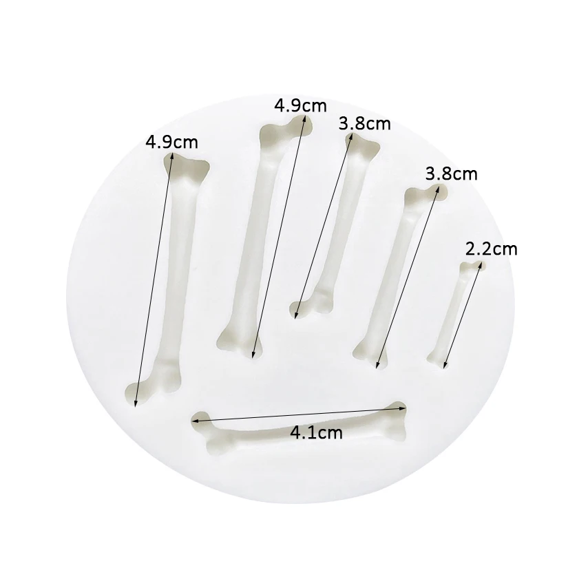 Knochen Halloween Silikon Sugar craft Schokolade Cupcake Backform Harz Werkzeuge Fondant Kuchen Dekorations werkzeuge – Detail 8
