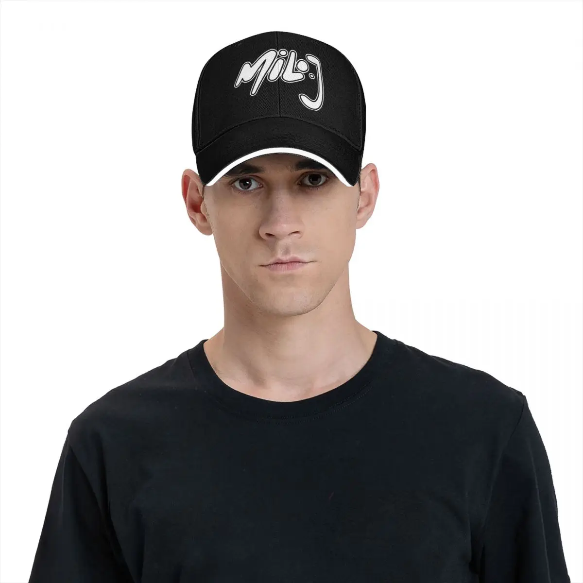 Rapper Milo J Logo Baseball Cap Summer Outdoor Sport Hip Hop Hats Sunscreen Unisex Men y2k Cool Custom Logo Snapback Cap 6