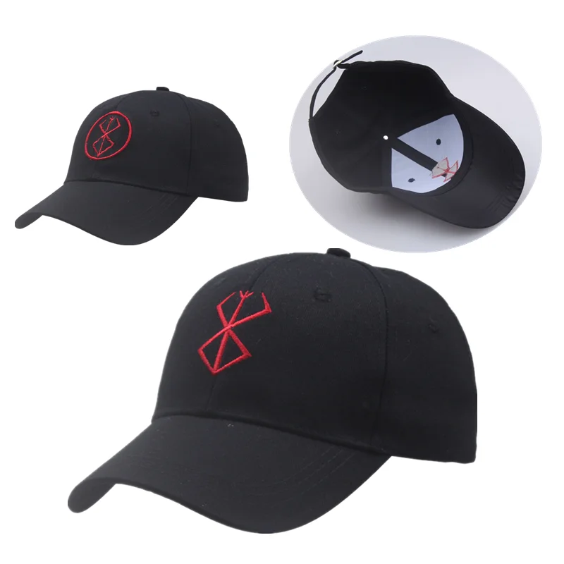 Anime Berserk Demon Baseball Cap Adjustable Unisex Embroidery Manga Dad Hat Snapback