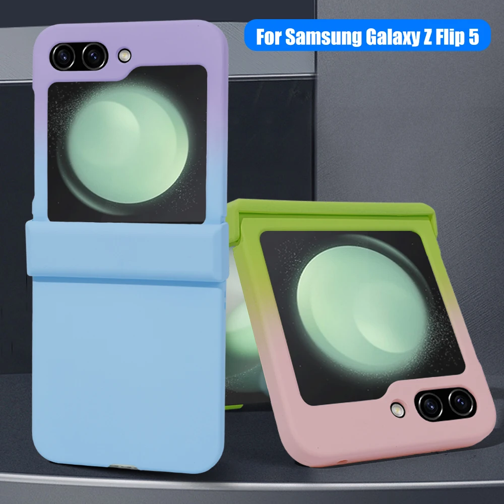 Custodie Per Telefoni Pieghevoli A Colori Sfumati Per Samsung Galaxy Z Flip 5 Cover Posteriore Con Protezione Completa Per Paraurti Antiurto Con Gusci