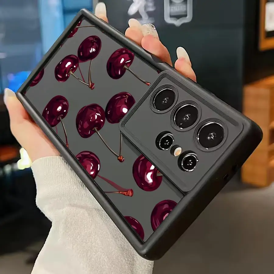 Wine Red Cherry Phone Cover - Premium Protective Case