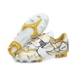 Youth Soccer Shoes - Athletic Outdoor Football Cleats - 37 (White FG Shoes)