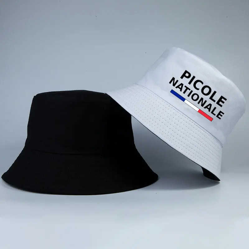 Summer Picole Nationale Reversible Bucket HatS Men Women Cotton Fisherman Cap Unisex Outdoor Sport Activities Panama Bob Chapeau 5