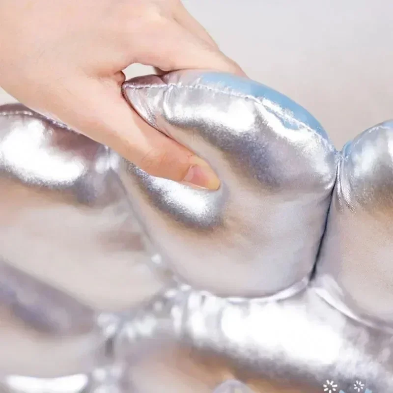 Aesthetic Flower Plush Cushion Cute Cartoon Rainbow Flower Stuffed Pillow Sofa Decorative Cushion Office Rest Back Cushion Decor