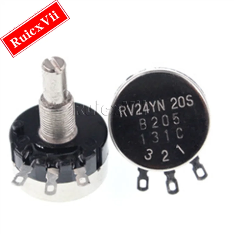 

RV24YN20S Single-turn Carbon Film Potentiometer B102/B202/B502/B103/B203/B104 10K 1K