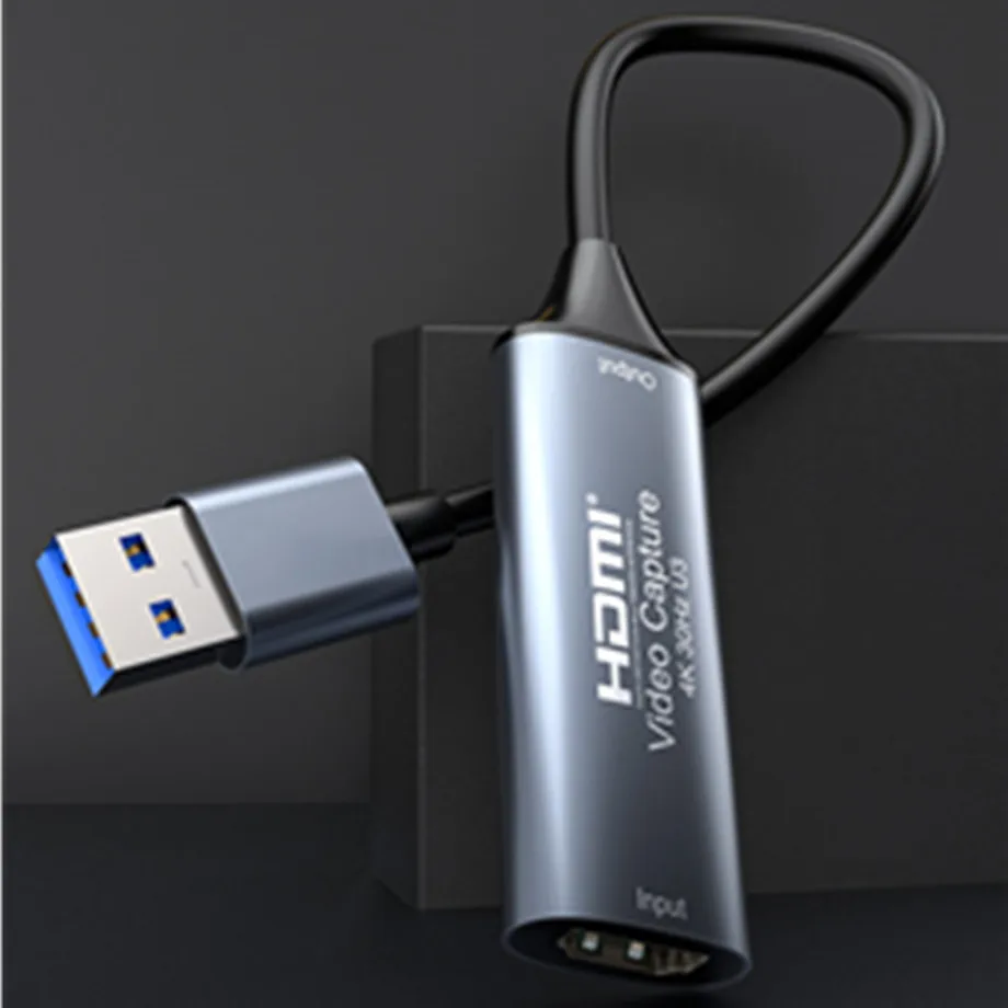 HDMI 비디오 캡처 카드, 맥북 PS4 PC 게임 DVD 카메라 녹화용, HDMI to USB 2.0, USB 3.0, USB-C 비디오 그래버 박스, 4K, 30Hz