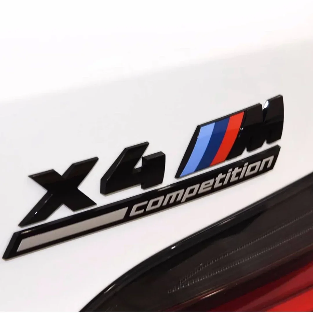 BMW 썬더 에디션용 광택 블랙 컴피티션 바, 밑줄 엠블럼, 자동차 트렁크 스티커, M1 M2 M3 M4 M5 M6 M7 M8 X3M X4M X5M X6M 용