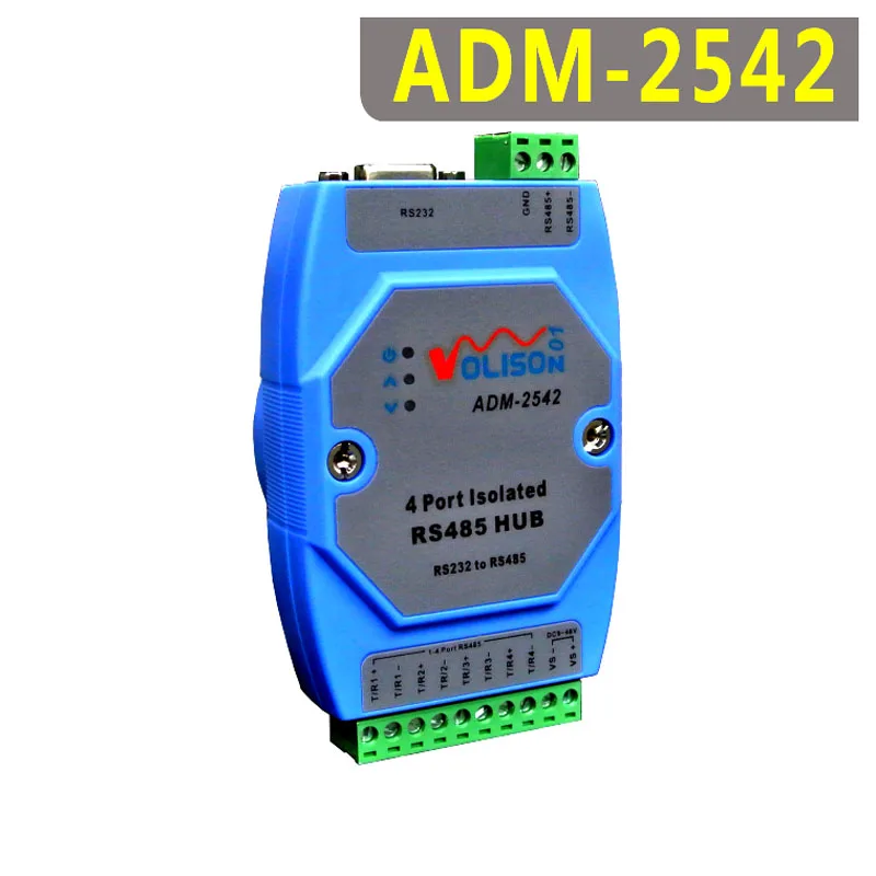 Adm-2542 Hub Rs485 A 4 Porte Isolato Supporto Distributore Ripetitore Da 1 A 4 Rs232 A 485
