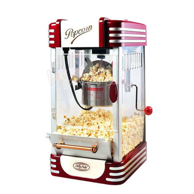 Machine à pop-corn domestique à manivelle, mini machine à pop-corn pour enfants, type boule