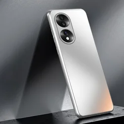 Luxury Shockproof Glitter Slim AG Silicone Matte Frosted Protective Case for Honor 50 Pro (Silver)