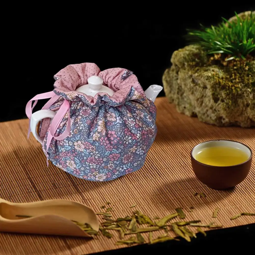 Tea-pot Insulation Cover Comfort Cotton Printed Home Kitchen Teapots Dust