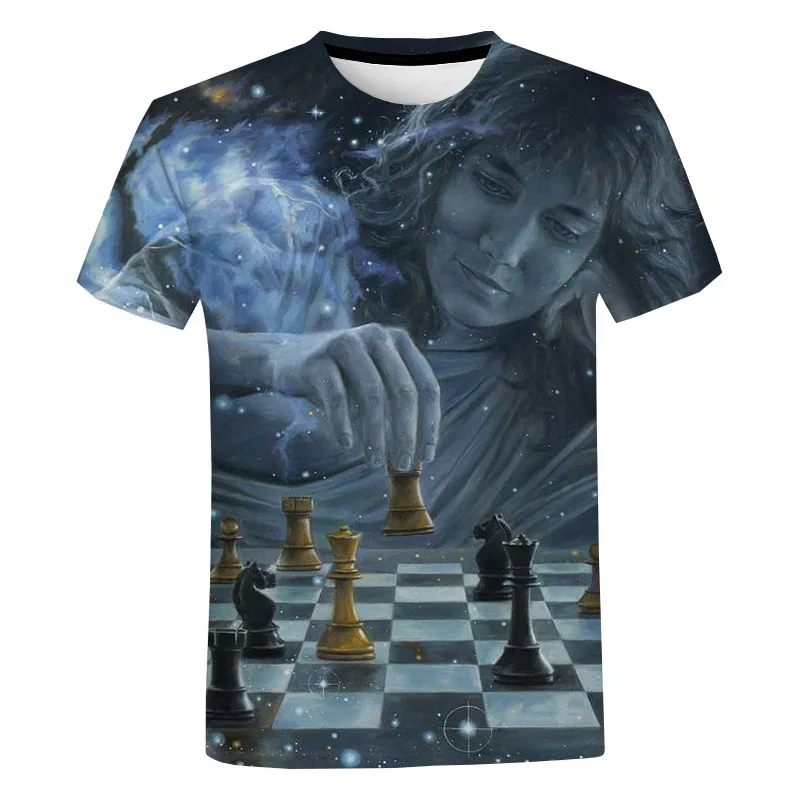 

New Arrival Popular Cool Novelty Chess Men Women 3D Print Harajuku StylStreetwear Oversized Haikyuu Graphic Fashion T Shirts