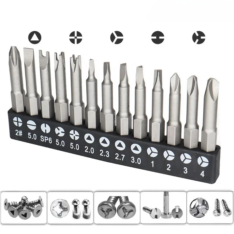 2027256-7a8842.jpg Scdeb7a8ca52d4eb5a8294329cd9f0c38M 13, 7, 5Pcs, 50mm Specialty Screwdriver Bit Set Y-Type Triangle Cross 3-Point Screwdriver Tool Accessories Mallzona
