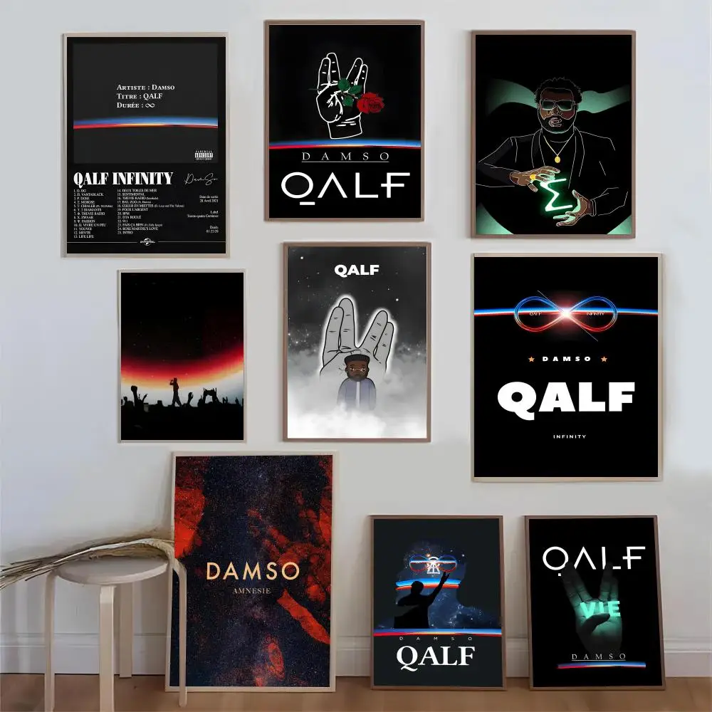 Damso Qalf Rapper Self-adhesive Good Quality Prints Poster Fancy Wall  Sticker for Living Room Bar Decorative Painting - AliExpress