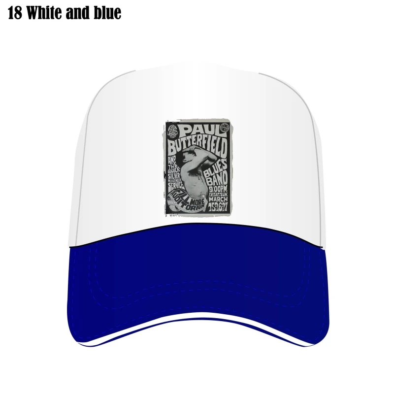 

Men The Paul Butterfield Blues Band Poster Bill Hats Black Summer Fashion Style Women Custom Hat