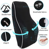 1pc Memory Foam Non-Slip Car Seat Cushion for Office and Gaming Chairs - Supports Lumbar and Waist - Soft and Comfortable - Image 2