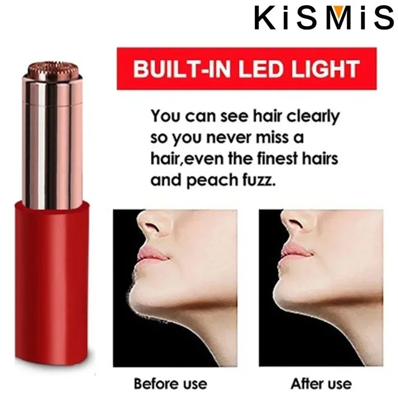 Lipstick-Style Electric Eyebrow Trimmer, Portable Mini Razor Shaver for Women, Eyebrow & Face Epilator, Compact & Easy to Carry