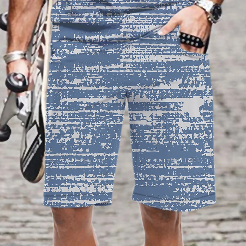 

Men's Shorts Harajuku Plaid Stripe Loose Mens Clothing Men/Women Funny Casual Summer Oversized Elastic Waist Swimsuit Fashion