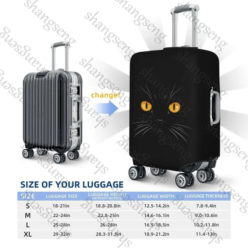 Luggage Cover Black cat eyes animal Thicken Luggage Cover Elasticity Trolley dust cover Suitcase Protection Cover Suitcase Case