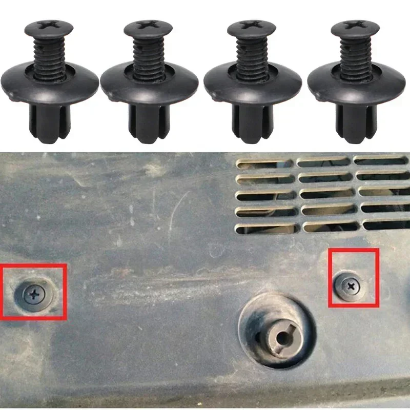 자동차 범퍼 펜더용 8mm 플라스틱 리벳 패스너, Toyota, Nissan, Kia, Yamaha용 검정색 클립