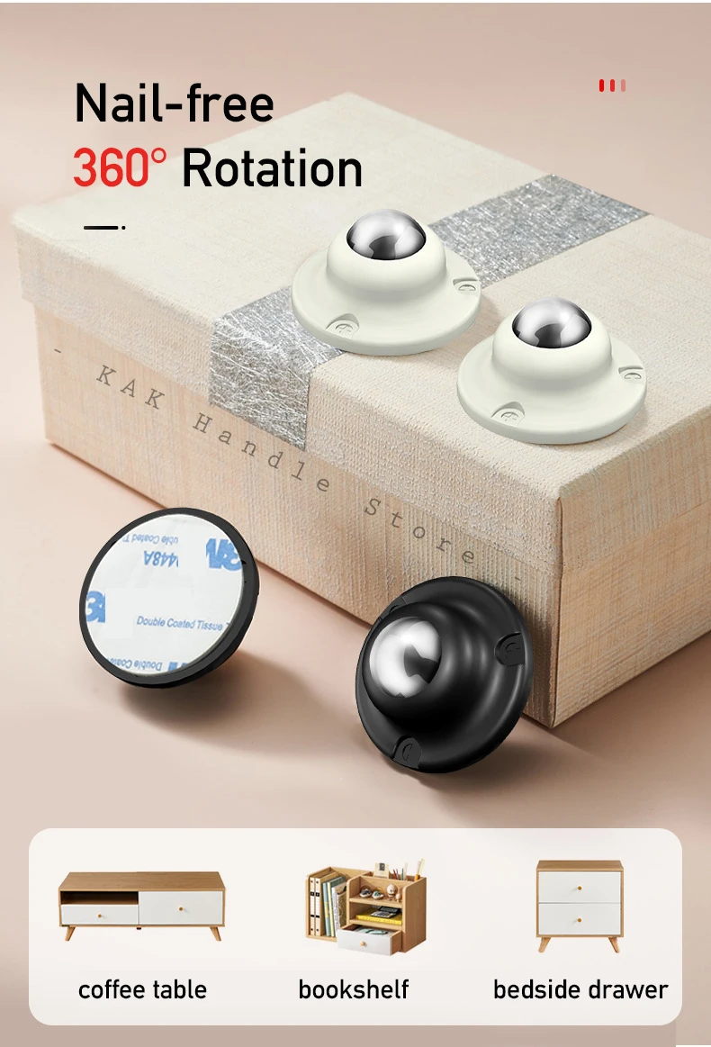 Heavy Duty, Rotação 360 °, Móveis, Gabinete Rollers, 100kg, 12Pcs