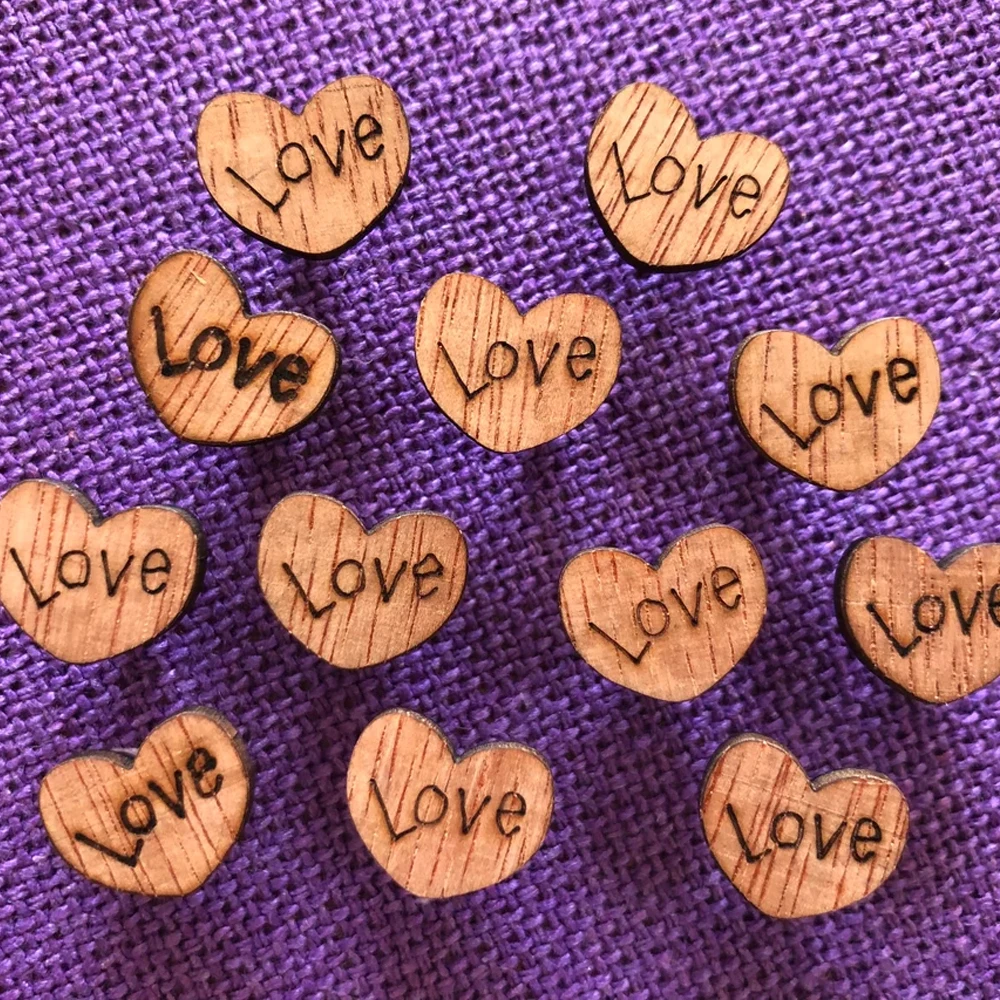 

10pcs Wooden Love Heart Push Pins, Decorative Pushpins Tacks Thumbtacks for Cork Board Artworks Notes Photos, Craft Project