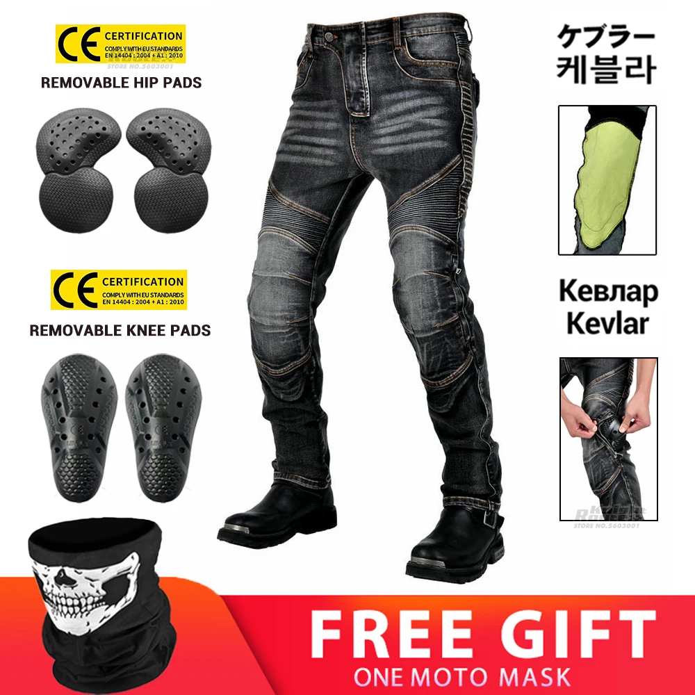 Motorcycle Pants Moto Men\'s Aramid Motocross Casual Riding Motorbike Touring Moto Pants Motocycle Jeans Trousers Protective Gear