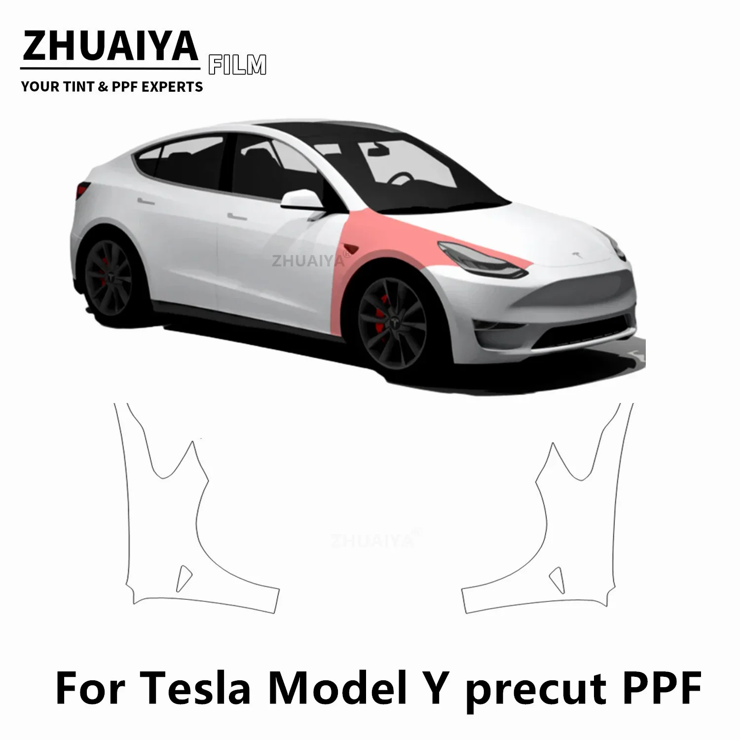 

2020-2024 для Tesla Model Y Full Fender PPF Защитная пленка для краски 8 мил пленка для кузова автомобиля
