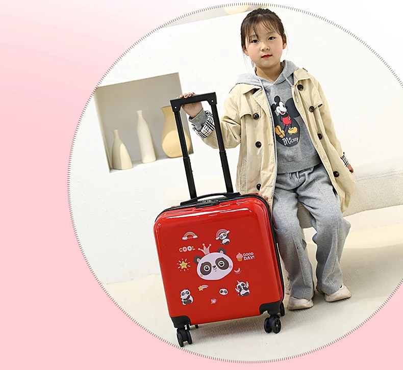 Valigia Bambini 2 Pezzi Con Cuscino - Trolley Da Cabina, Impermeabile, 4 Ruote, Design Carino - Foto 10