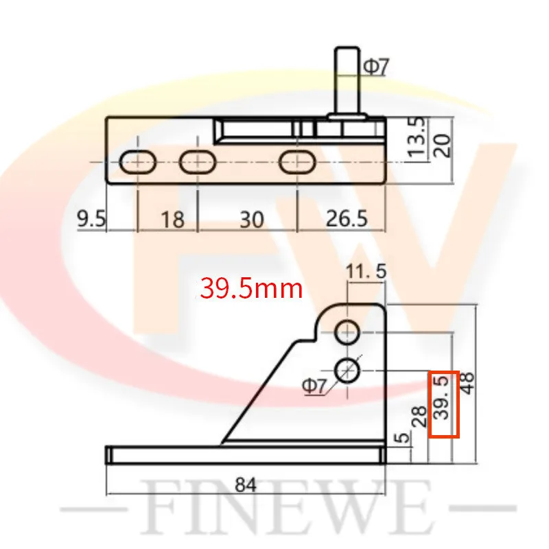 Commercial Freezer Door Hinge 39.5mm - Heavy-Duty Kitchen Appliance Accessory