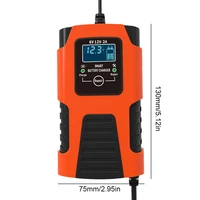 Smart Battery Charger 6V 12V 2A Digital Car Battery Charger Multiple Protection Digital Battery Maintainer for Lead-Acid GEL AGM 6
