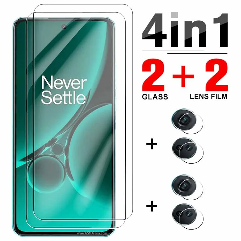 

4in1 Full Cover Clear Tempered Glass For OnePlus Nord CE 3 CE3 Screen Protectors One Plus NordCE3 5G Camera Lens Film 6.7Inches